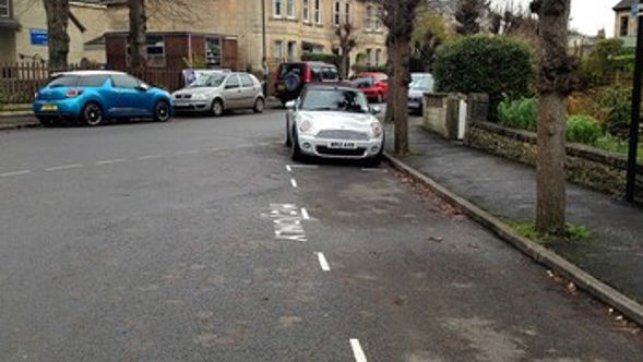 Council leaves motorcycle parking bay in wrong place for a year and a half